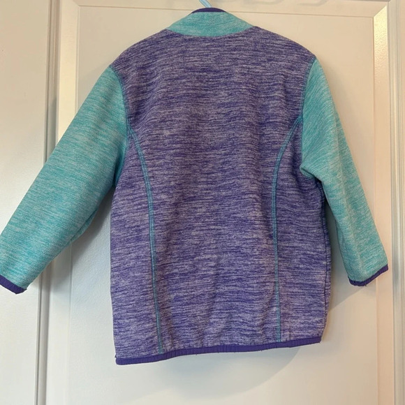 Free County Toddler Girls' Glee Fleece Pullover Ultra Violet Color Block Size 4t - Picture 4 of 5